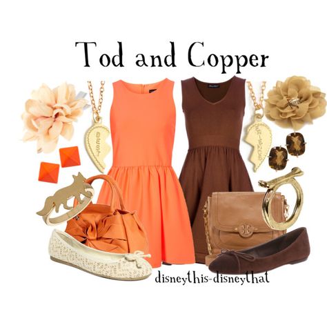 "Tod and Copper" by disneythis-disneythat on Polyvore - from The Fox and the Hound! Todd And Copper, Fox And Hound, Princess Inspired Outfits, Disney Clothing, Disney Themed Outfits, Everyday Cosplay, Couple Costumes, Disney Inspired Fashion, Disney Clothes