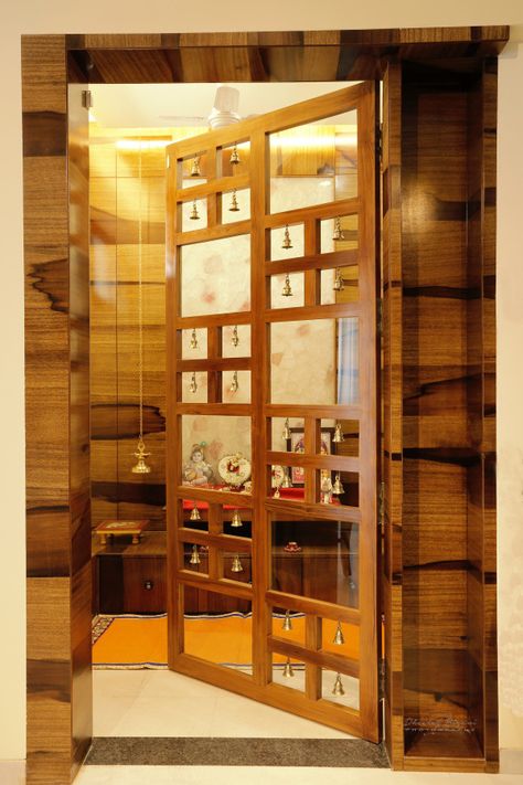 Living Room Sofa Arrangement, Mandir Gate Design, Sliding Folding Door, Wooden Laminate, Small House Design Architecture, Sofa Arrangement, Space Story, House Fence Design, Yellow Door