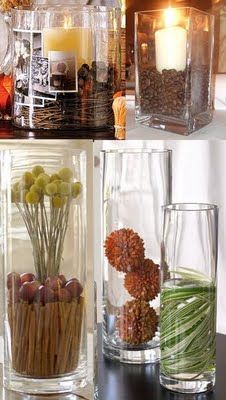 Everyday Clever: Vase Fillers-- A Helpful Reference Vase Filler Ideas, Filler Ideas, Different Pictures, Furniture Trends, Candle Vase, Vase Fillers, Vase Centerpieces, My Posts, Décor Diy