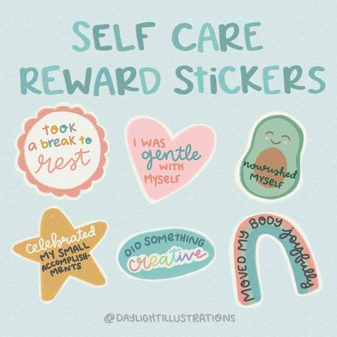 Self Care Stickers, Self Love Stickers, Jewelry Packaging Design, Reward Stickers, Self Love Affirmations, Love Affirmations, Love Stickers, Journal Doodles, Mental And Emotional Health