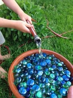 Bee Waterer, Bee Garden, Have Inspiration, Pollinator Garden, Glass Marbles, Butterfly Garden, Garden Crafts, Dream Garden, Garden Planning