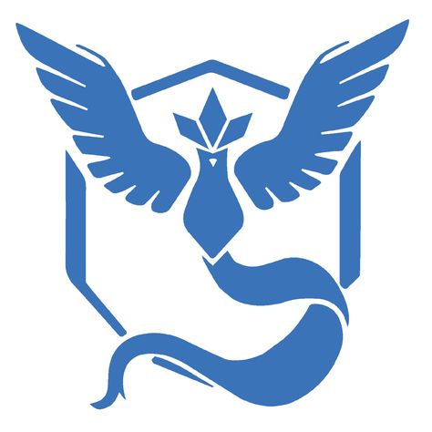 Pokémon Go team Mystic Mystic Pokemon, Pokemon Go Team Mystic, Pokemon Logo, Mystic Logo, Cool Stencils, Popular Pokemon, Go Logo, Team Mystic, Pokemon Stickers