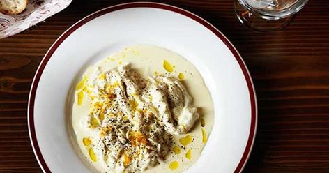 Stracciatella is the king of the stretched curds, try it how chef Dan Pepperell does it at Restaurant Hubert Stracciatella Cheese, Salmon Ideas, Fire Oven, Restaurant Inspired Recipes, Cheese Course, At Restaurant, Savoury Recipes, Delicious Soup Recipes, Soup Kitchen