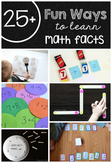 Tired of practicing those math facts?  Here are over 25 fun math facts games to play with your child! Math Fact Games, The Measured Mom, Measured Mom, Math Fact Practice, Learn Math, Math Fact Fluency, Math Intervention, Fun Math Games, Math Addition