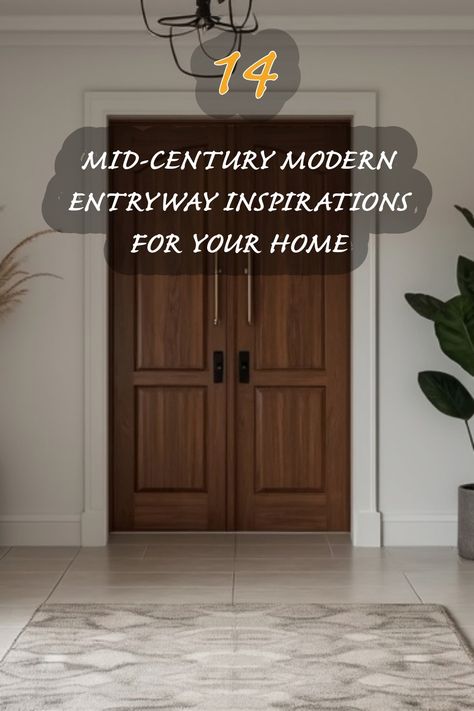 Unlock the charm of your home with these mid-century modern entryway inspirations! I love how these designs blend sleek lines and warm wood tones, creating a welcoming first impression. From elegant lighting fixtures to stylish rugs, every detail counts in making your entryway a reflection of your personal style. Mid Century Modern Entryway Ideas, Organic Modern Entryway, Entryway Inspirations, Modern Entryway Ideas, Mid Century Modern Entryway, Regency Bedroom, Main Entry Door, Entryway Inspiration, Warm Wood Tones