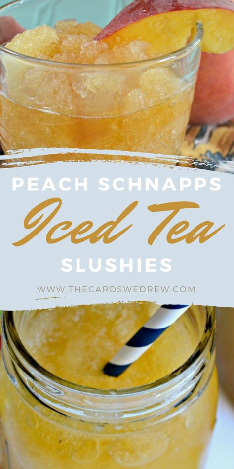 Alcohol Slushies Recipes Frozen Drinks, Frozen Slushy Alcohol Drinks, Slushy Alcohol Drinks, Peach Schnapps Drinks, Alcoholic Slush Recipes, Alcoholic Slush, Alcoholic Slushies, Frozen Drinks Alcohol, Slushy Drinks