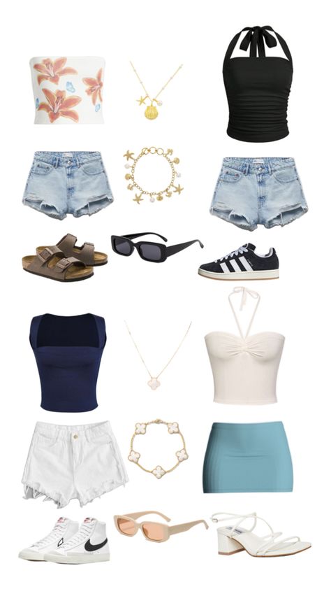 simple cute summer fits!! Summer Outfits 12-13, Out Fit Inspo Teens Summer, Simple Outfit Ideas Summer, Idee Outfit Ete, Summer Teen Outfits, Basic Summer Outfits, Europe Summer Outfits, Cute Summer Fits