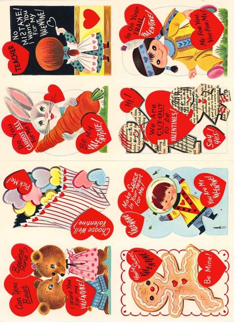 70s Valentines, Journal Kit Ideas, Gift Wrap Printable, Valentines Day 2023, Vintage Valentine Crafts, Envelope Templates, Valentine Printables, Valentines Illustration, Valentines Day Cartoons