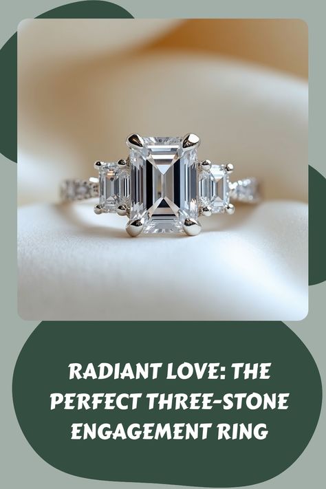 Discover the beauty and elegance of three-stone engagement rings, symbolizing the past, present, and future of your love story. Explore radiant designs that captivate and inspire. Whether you're looking for a classic or modern style, these rings shine brightly for every occasion! Emerald Cut Engagement Ring With Side Stones, Engagement Rings Timeless, Lab Created Engagement Rings, Princess Cut Engagement, Emerald Cut Engagement, Princess Cut Engagement Rings, Emerald Engagement Ring Cut, Three Stone Engagement, Engagement Ring Cuts