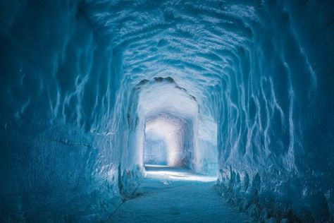 Into the Glacier - Ice Cave Tours in Langjökull Ice Planet, Iceland Glacier, West Iceland, Iceland Travel Guide, Cave Tours, Winter City, Atlas Obscura, Ice Cave, Fallen Angels