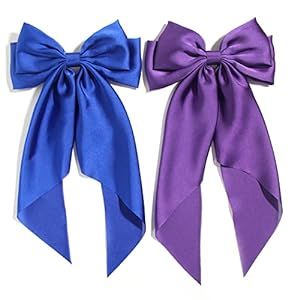 Ribbon Scrunchies, Ponytail Accessories, Purple Hair Bows, Hair Bow Clips, Halloween Hair Clips, Hair Slides, Pink Hair Bows, Bows Hair, Chinese Hairstyle