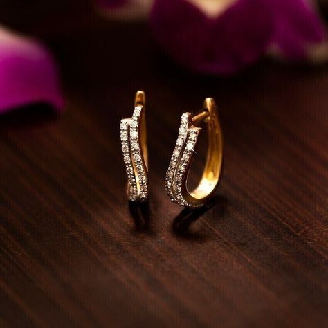 Latest Earings Trends Gold, Simple Ear Rings Gold Daily Wear, Earings Design Gold New Model Daily Wear, Diamond Earrings Indian Daily Wear, Daily Wear Gold Rings For Women, Daily Wear Earrings Gold Indian, Gold Earrings Designs For Daily Use, Daily Use Gold Earrings Indian, Diamond Earrings Indian