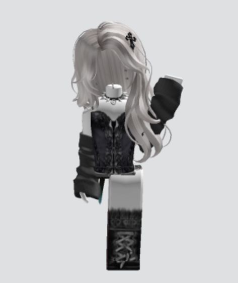 Preppy White Skirt, Emo Roblox Girl Outfits, Black Anime Hair, Grunge Boy Hair, Boy Mullet, Roblox Girl Outfits, Emo Aesthetic Grunge, Soft Grunge Outfit, Goth Roblox Avatars