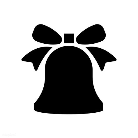 Christmas bell icon decoration vector | free image by rawpixel.com Silhouette Cameo Projects Beginner, Holiday Symbols, 3d Printing Business, White Christmas Wreath, Christmas Pots, Bell Christmas, Christmas Stencils, Candy Cane Christmas, Silhouette Christmas