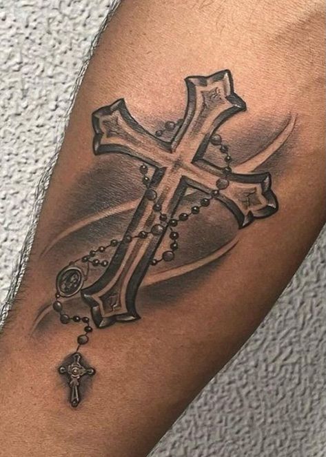 Cool Cross Tattoos, Crucifix Tattoo, Cross Tattoo For Men, Cross Tattoos, Cross Tattoo Designs, Cool Tattoos For Guys, Holy Cross, Tattoos Gallery, Cross Tattoo