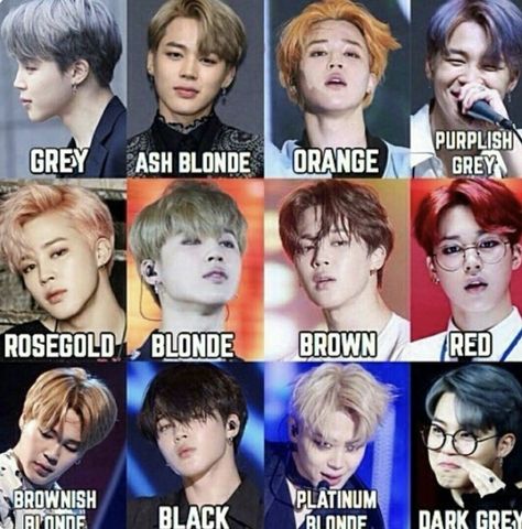 which one is your favorite??? i really like him with gray and blonde but let’s be honest jimin looks good with any color Men Singers, Jimin Hair, Bts Namjoon, Drama Memes, Pop Memes, Memes Bts, Memes Kpop, About Bts, Park Jimin Bts