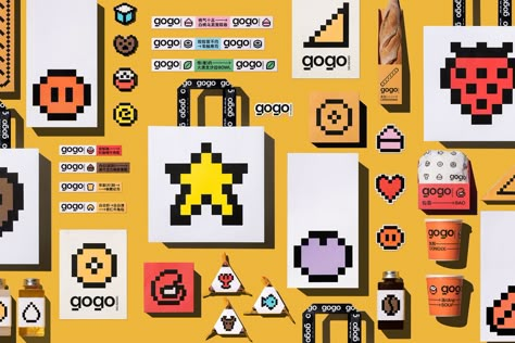 Using an 8x8 pixel grid, Meat Studio turns the daily dash of commuters into an IRL gaming experience. Branding Ideas, Branding Packaging, 로고 디자인, Identity Logo, Branding Identity, Package Design, Identity Design, Visual Identity, Brand Design