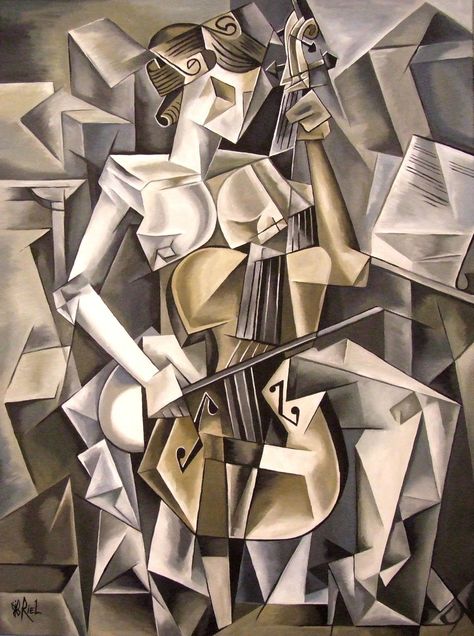 Arte Jazz, Picasso Cubism, Futurism Art, Cubist Paintings, Cubist Art, Jazz Art, Cubism Art, Roses Drawing, The Butterfly