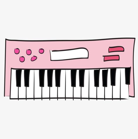 Piano Drawing Easy, Piano Drawings, Keyboard Drawing, Cartoon Keyboard, Piano Clipart, Recycled Crafts Kids Projects, Piano Sticker, Piano Drawing, Cartoon Png Transparent