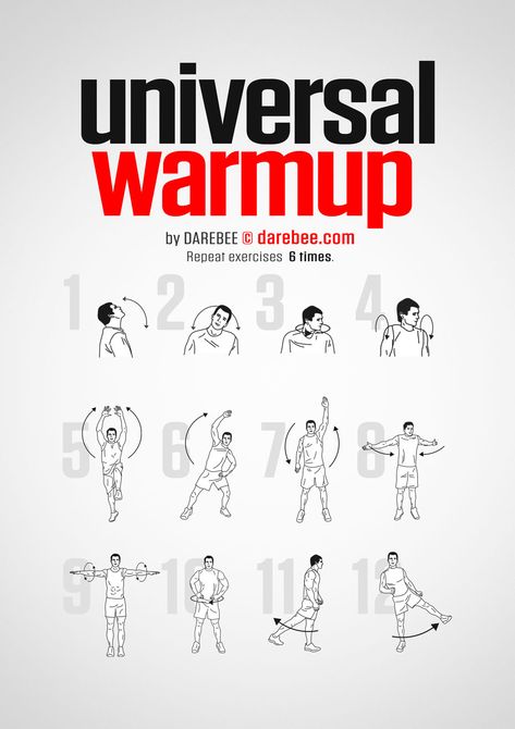 Universal Warmup Best Warmup Before Workout, Gym Warm Up Exercises, Warmup Exercises Before Workout, Warmup Before Workout, Warmups Before Workout, Warm Up Exercise Before Workout, Gym Warmup, Warm Ups Before Workout, Gym Warm Up