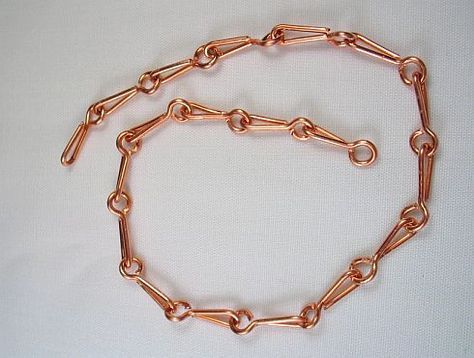 Chain Links Jewelry, Wire Chain Links, Diy Chain Necklace, Handmade Chains, Jewelry Links, Diy Jewellery Making, Box Mirror, Copper Chain Necklace, Wire Jewelery