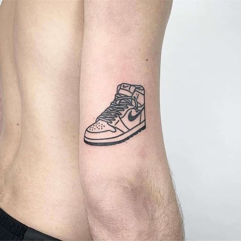 Nike Tattoo, Unique Tattoos For Men, Shoe Tattoos, Unique Small Tattoo, Saved Tattoo, Small Forearm Tattoos, Tattoo Prices, Inked Tattoo, Small Wrist Tattoos