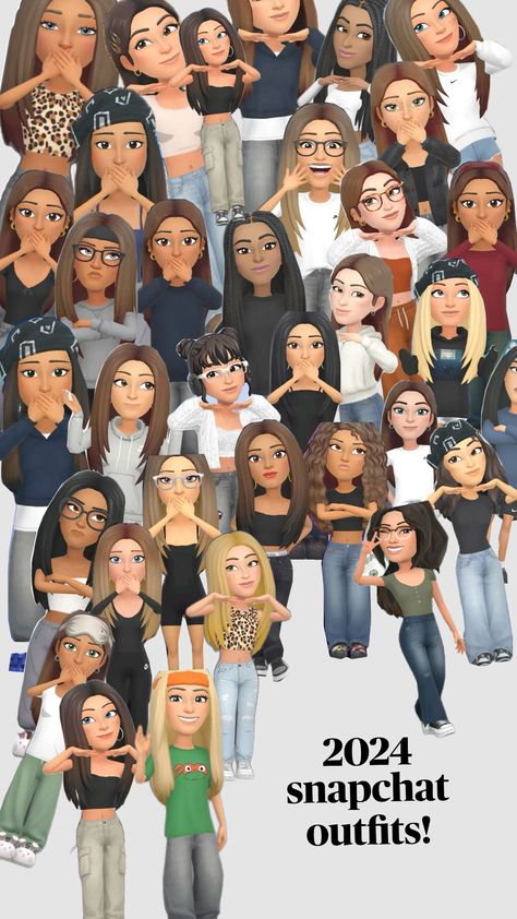 #snapchat #outfitsinspo #outfits #2024outfit #new Snapchat Outfits Summer, Snapchat Fits, Snapchat Avatar Ideas, Snapchat Bitmoji Outfits, Snap Outfits, Snapchat Outfits, Bitmoji Outfit Ideas, Cute Snapchat Bitmoji Ideas, Bitmoji Fits