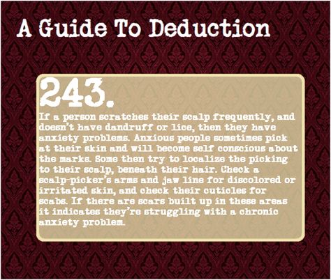 A Guide To Deduction, The Science Of Deduction, Mrs Hudson, How To Read People, Psychology Facts, Body Language, Writing Tips, Writing Prompts, Helpful Hints