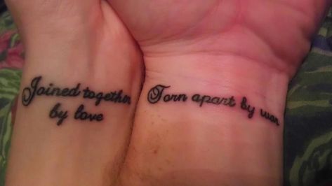 Army Wife Tattoos, Cool Meaningful Tattoos, Couples Tats, Couple Tattoo Quotes, Military Couple, Military Relationships, Couples Stuff, Wife Tattoo, Couples Tattoo