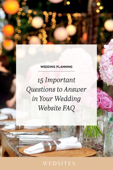 Not sure where to begin? Keep reading for the most important FAQs to include on your wedding website, along with some sample answers and etiquette tips to get you started. Wedding Website Wording, The Knot Wedding Website, Wedding Website Examples, Wedding Website Template, Wedding Website Design, Wedding Questions, Traditional Invitation, Wedding Hashtag, Weddings By Color