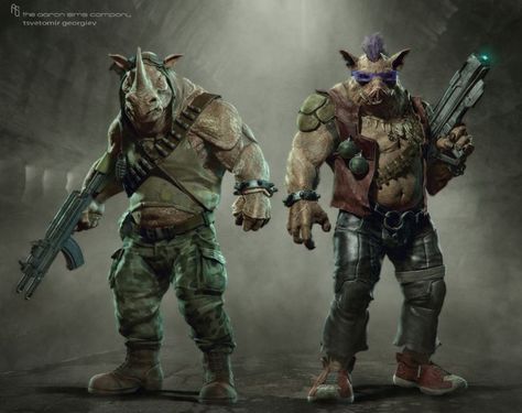 Teenage Mutant Ninja Turtles: Bebop, Rocksteady And Krang Concept Art | Comicbook.com Bebop And Rocksteady, Ninja Turtles 2, Teenage Mutant Ninja Turtles Movie, Ninja Turtles Movie, Art Alien, Michael Bay, Teenage Mutant Ninja Turtles Art, Ninja Turtles Artwork, Tmnt Art