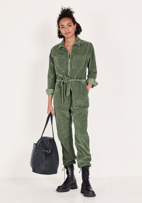 Boiler Suit, Styling Inspiration, Tent Dress, Tapered Trousers, High Waisted Flares, Double Breasted Suit, Khaki Green, Military Fashion, Oversized Shirt