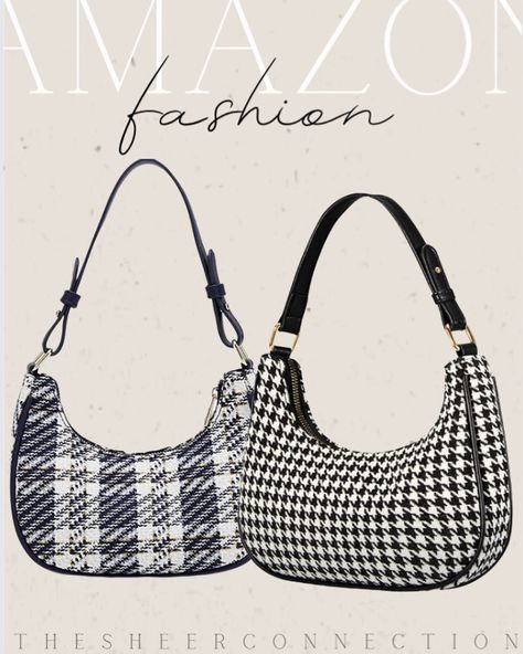 #founditonamazon #handbags #purses #houndstooth #shoulderbag #amazonbags #blackandwhite #blackandwhiteoutfit #blackandwhitepurse #purses #handbags #houndstooth #plaid #blackandwhiteaid #fashion #fashionista #fashionover50 Houndstooth Purse, Houndstooth Bag, Plaid Bag, Purse Outfit, Chic Bags, Fashion Over 50, Amazon Fashion, Designer Handbags, Plaid