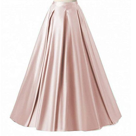 Diydress Women's Long Fashion High Waist A-Line Satin Skirts with Pockets at Amazon Women’s Clothing store: Lehenga Drape, Evening Dress Outfit, Satin Skirt Outfit, Simple Frock, Satin Skirts, African Bridesmaid Dresses, Dance Skirts, Bridesmaid Skirts, Long Flowy Skirt