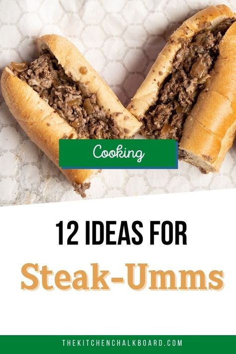 Recipes With Steak Ums, Steak Umms Recipes, Dinner Ideas With Steakums, Recipes For Minute Steak Meat, Steak Eze Recipes, Frozen Philly Steak Meat Recipes, Recipes With Steakums Meat, Steak Meat Dinner Ideas, Easy Dinner Ideas With Steak