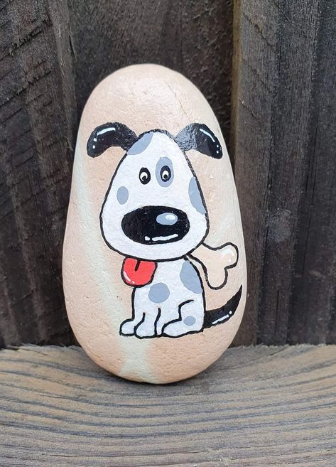 Dog Rocks Painting, Dog Rock Art, Painted Dog Rocks, Dog Rock Painting Ideas, Dog Rock Painting Ideas Easy, Dog Stone Painting, Dog Painted Rocks, Rock Painting Dogs Ideas, Rock Painting Dogs