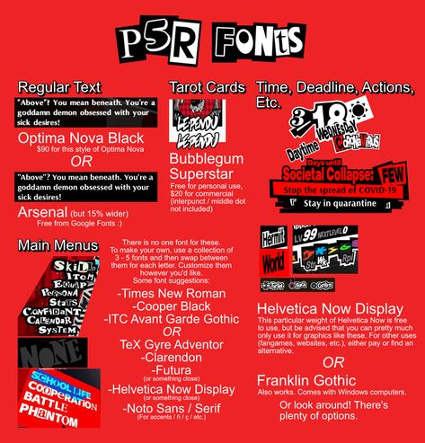 Royal Font, 5 Typography, Persona 5 Royal, Persona Five, Persona 5 Joker, Font Combos, A Silent Voice, Persona 5, What’s Going On