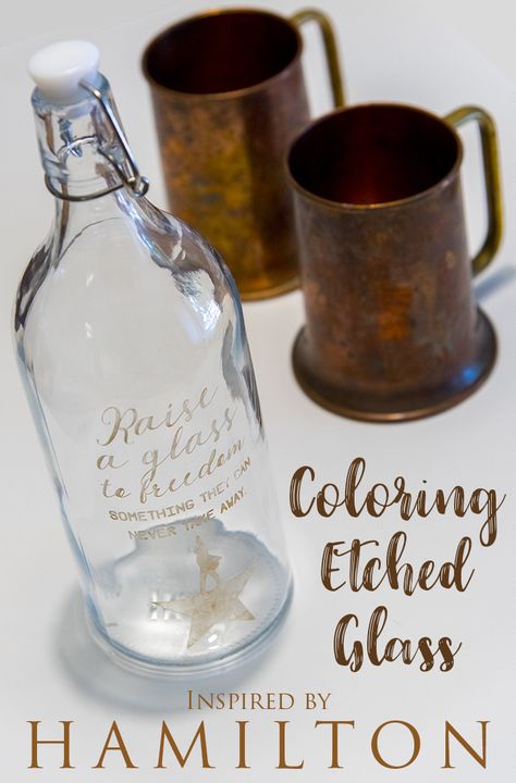 Coloring etched glass - Silhouette tutorial - More Than Thursdays Glass Etching Tutorial, Glass Etching Diy, Etching Diy, Glass Etching Projects, Etching Cream, Foto Transfer, Projets Cricut, Glass Engraving, Silhouette Tutorials