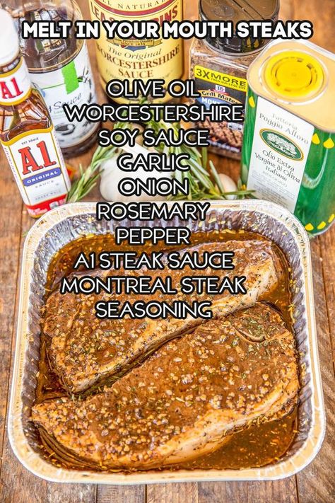 Ny Strip Steak Marinade, Best Steak Marinade Ever, Tenderizing Steak Marinade, Strip Steak Marinade, Sirloin Steak Marinade, Ribeye Steak Marinade, Montreal Steak Seasoning Recipe, Ny Strip Steak Recipes, Steak Marinade For Grilling