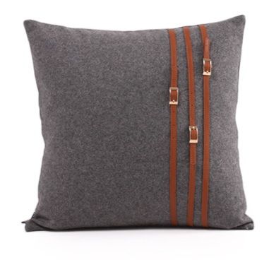 Gift Cushion Cover Wool Leather Belt Buckle Stripes Patchwork Grey Brown Cool Fashion Throw Pillow Case Sofa High Quality Ge19(China (Mainland)) Best Leather Sofa, Brown Pillow Covers, Leather Belt Buckle, Equestrian Decor, Throw Pillow Styling, Brown Pillows, Leather Pillow, Sewing Pillows, Cool Fashion