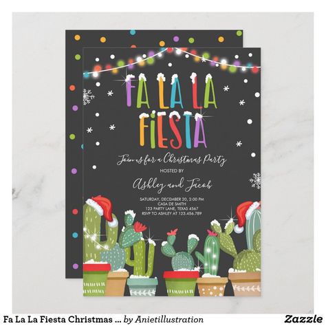 Fiesta Christmas Party, Fiesta Christmas, Christmas Fiesta, Xmas Party Invitations, Mexican Christmas, Mexican Holiday, Christmas Invitation, Invitation Party, Christmas Party Invitation