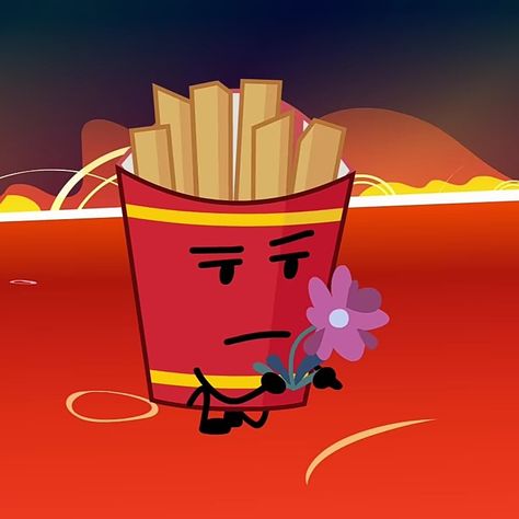 Bfb Fries, Fries Bfdi, Objects Show, Bfdi Characters, Object Shows, Fire Icons, Words With Friends, Inanimate Insanity, I Ship It