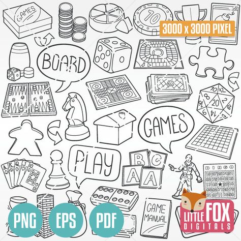 Board Game Clipart, Board Game Drawing Art, Board Game Doodle, Board Game Embroidery, Board Game Tattoo Ideas, Board Game Drawing, Board Game Illustration, Game Doodle, Board Game Art