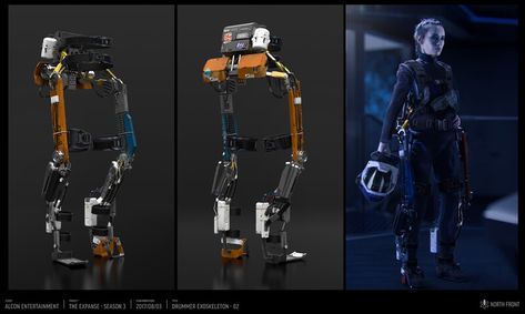 ArtStation - The Expanse S3 - Drummer's Exoskeleton, Lee Fitzgerald Chest Holster, Superhero Inspiration, Powered Exoskeleton, Environment Props, Power Armor, Robots Concept, Story Inspiration, Tactical Gear, 3d Printer