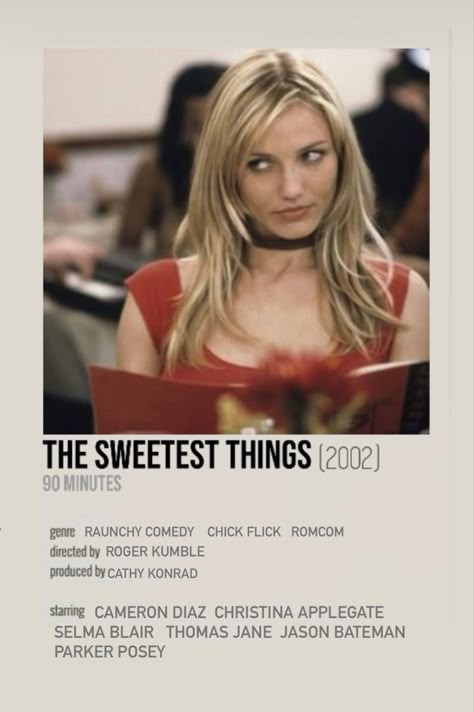 Sweetest Thing Movie, The Sweetest Thing Movie, Polaroid Movie Poster, Thomas Jane, Parker Posey, Jason Bateman, Christina Applegate, Selma Blair, Polaroid Poster