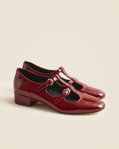 Carel Kina, Carel Paris, Parisian House, Heels Red, T Strap Heels, Mary Jane Pumps, Mary Jane Heels, Leather Mary Janes, Patent Leather Pumps