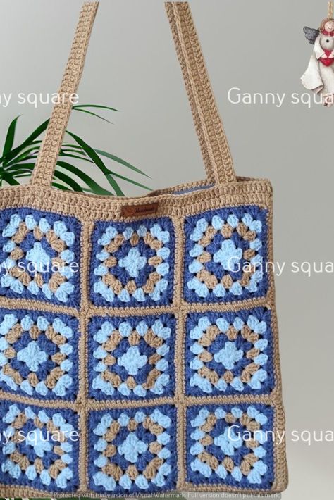 Market Ready: Crochet a Roomy Granny Square Tote Bag  [FARMERS MARKET] Granys Square Bag, Granny Square Handbag, Granny Square Purse, Granny Square Tote Bag, Granny Square Tote, Square Handbag, Handbags Design, Square Purse, Micro Crochet