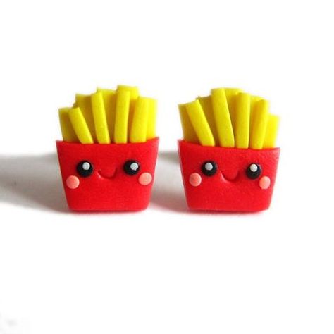 #earrings #jewelry #cute #cuteearrings #cutejewelry #kidsfashion #fries #frenchfries #fastfood #fakefoodjewelry #fakefood #food #foodearrings #foodjewelry #polymerclayfood #foodie #friendship #bff #friendshipjewelry #gift #gifts #giftideas #handmade #handmadejewelry #handmadeearrings #polymerclayjewelry #polymerclayearrings #girls #kids #fashion Jewelry Polymer Clay, Miniature Food Jewelry, Kawaii Earrings, Jewelry Cute, Food Earrings, Polymer Clay Jewelry Diy, Funny Food, Cute Polymer Clay, Food Jewelry