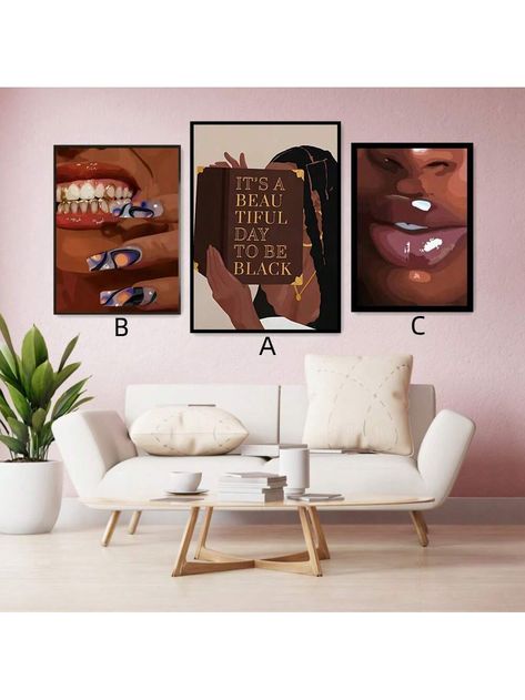 1pc  Woman Art Canvas Poster,For Bedroom, Office Living Room, Home Wall Decoration, Festival Gift For Her Him,NO Frame Multicolor    Non-woven Fabric  Unframed Painting   Home Decor, size features are:Bust: ,Length: ,Sleeve Length: 90s Living Room Decor, Podcasts For Women Decor, Afrocentric Wall Art, Afrocentric Modern Decor, Black Woman Room Decor, Black Art Home Decor, Therapy Office Waiting Room Decor, Black Women Apartment Decor, Minimalist Apartment Decor Living Room