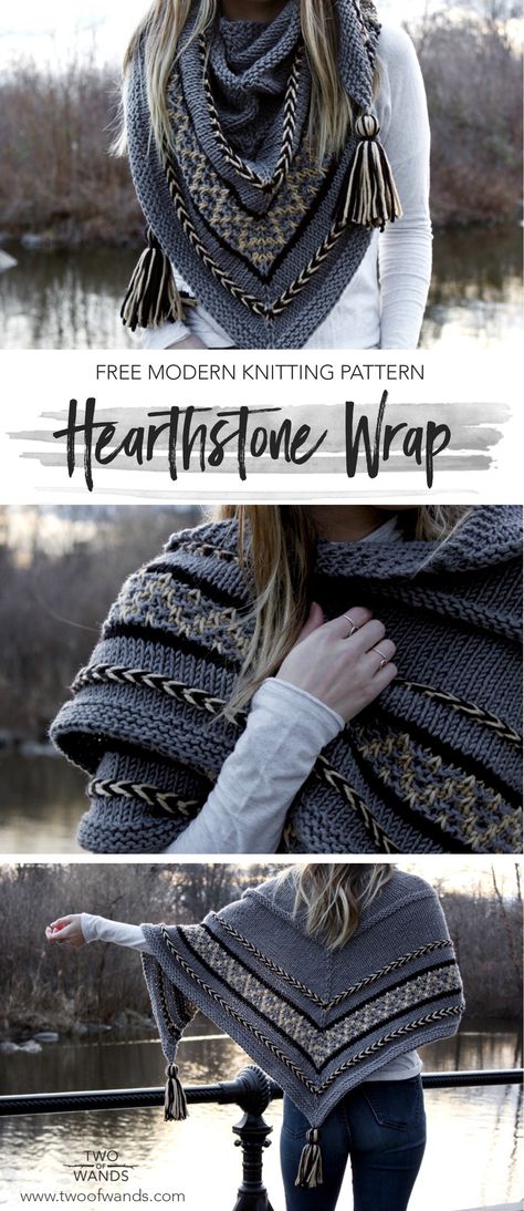 Hearthstone Wrap FREE Knitting Pattern — Two of Wands Knitting Useful Things, Fun Easy Knitting Projects, Yarn Weight 5 Knitting Patterns, Hooded Ruana Crochet Pattern, Mens Knit Gifts, Hobbit Knitting Patterns, Viking Knitting Patterns Free, Free Advanced Crochet Patterns, Clothing Knitting Patterns